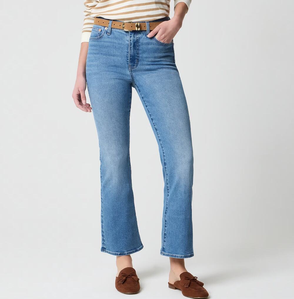 J.Crew Ankle flare jean in signature stretch Blue Sky Wash Womens US 33 NWT